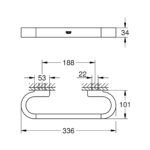 SELECTION ΛΑΒΗ ΜΠΑΝΙΟΥ 336ΜΜ HARD GRAPHITE 41064A00 GROHE - Image 2