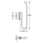 SELECTION ΧΑΡΤΟΘΗΚΗ ΓΙΑ ΔΥΟ ΡΟΛΑ HARD GRAPHITE 41067A00 GROHE - Image 2