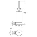 SELECTION ΕΠΙΤΟΙΧΟ ΠΙΓΚΑΛ ΤΟΥΑΛΕΤΑΣ HARD GRAPHITE 41076A00 GROHE - Image 2