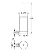 ΠΙΓΚΑΛ ΤΟΙΧΟΥ SELECTION PHANTOM BLACK 41215KF0 GROHE - Image 2