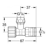 ΓΩΝΙΑΚΟΣ ΔΙΑΚΟΠΤΗΣ 43821000 GROHE - Image 2