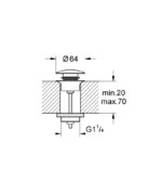 ΒΑΛΒΙΔΑ ΝΙΠΤΗΡΟΣ PUSH-OPEN BRUSHED HARD GRAPHITE 65807AL0 GROHE - Image 2