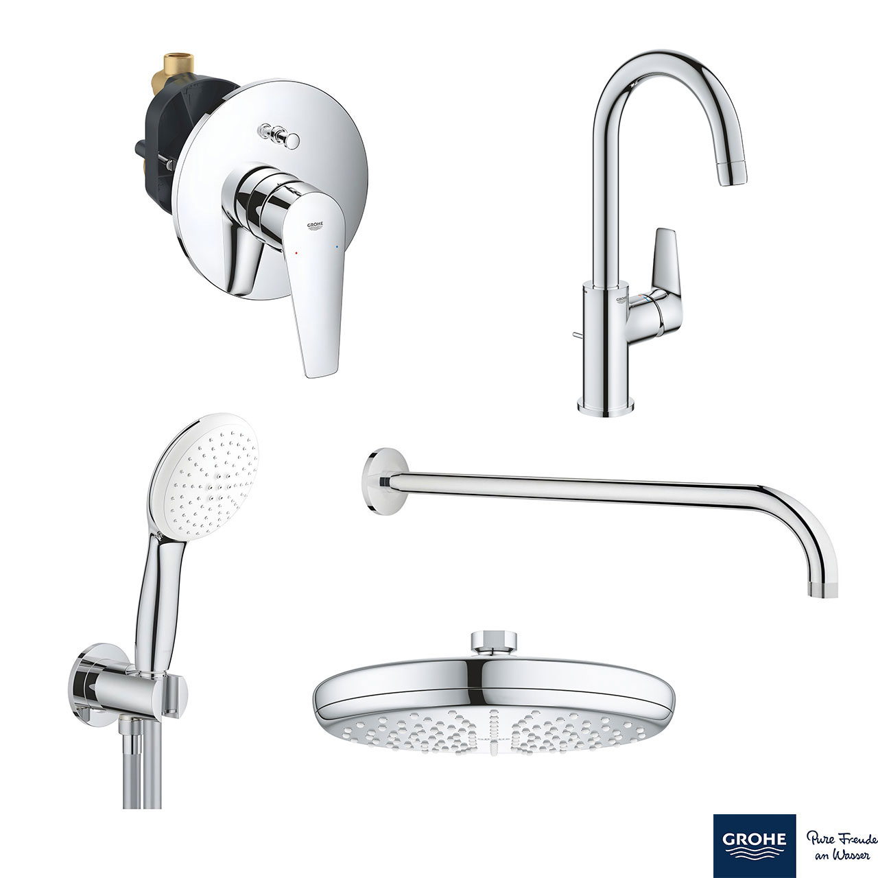 Set0002 BAUEDGE ΣΕΤ ΓΙΑ ΝΙΠΤΗΡΑ ΜΕ ΜΠΑΤΑΡΙΑ L-ΜΕΓΕΘΟΣ 23760001 GROHE - Image 1