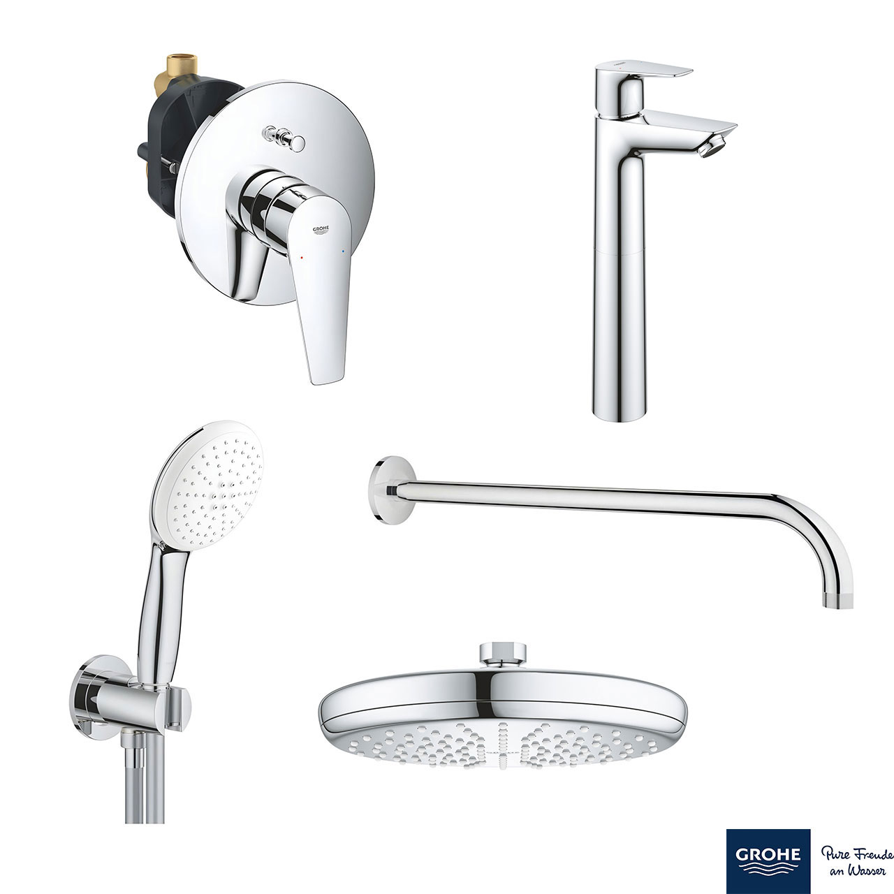 Set0003 BAUEDGE ΣΕΤ ΓΙΑ ΝΙΠΤΗΡΑ ΜΕ ΜΠΑΤΑΡΙΑ XL-ΜΕΓΕΘΟΣ 23761001 GROHE - Image 1