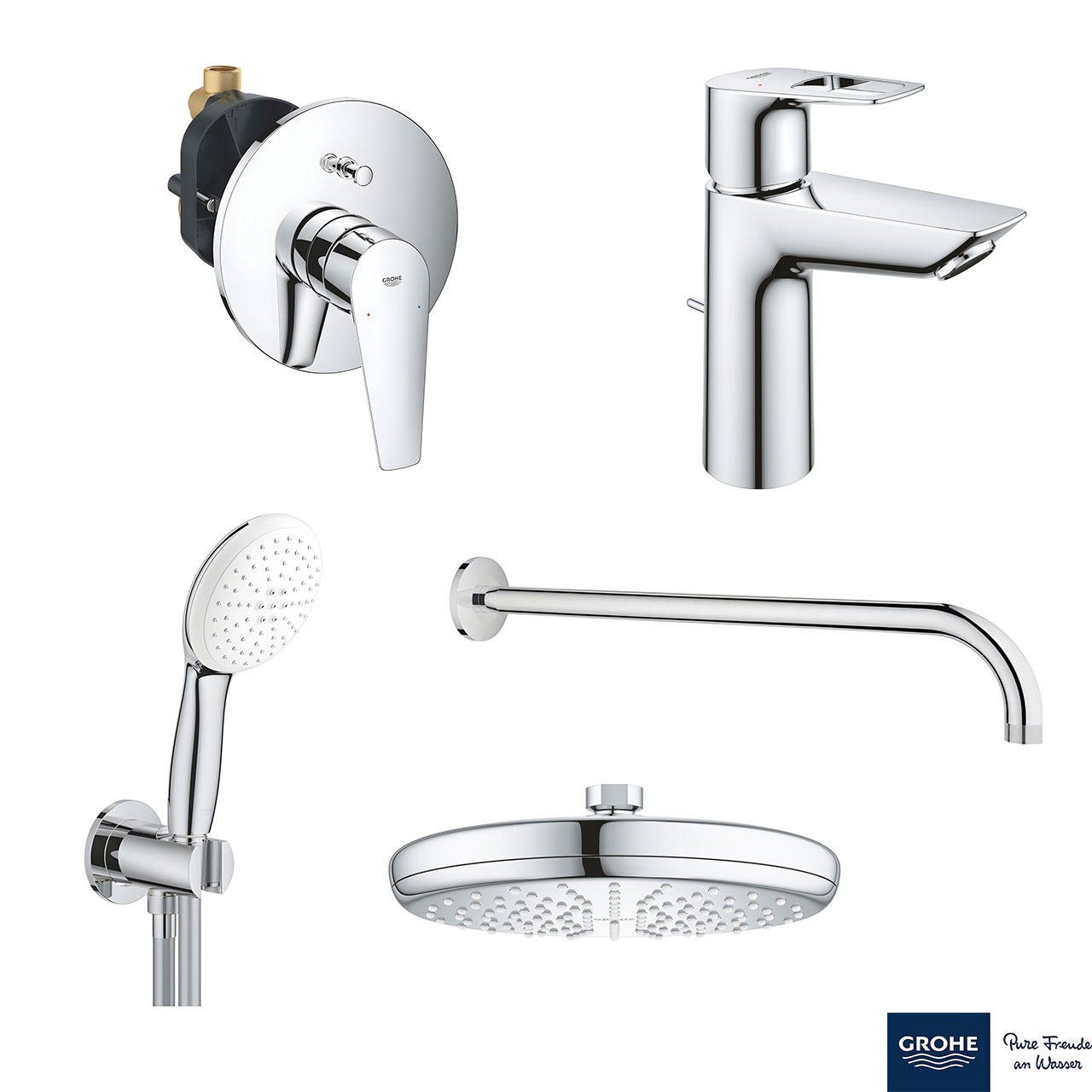 Set0008 BAULOOP ΣΕΤ ΓΙΑ ΝΙΠΤΗΡΑ ΜΕ ΜΠΑΤΑΡΙΑ M-ΜΕΓΕΘΟΣ 5,7L/MIN 23762001 GROHE - Image 1