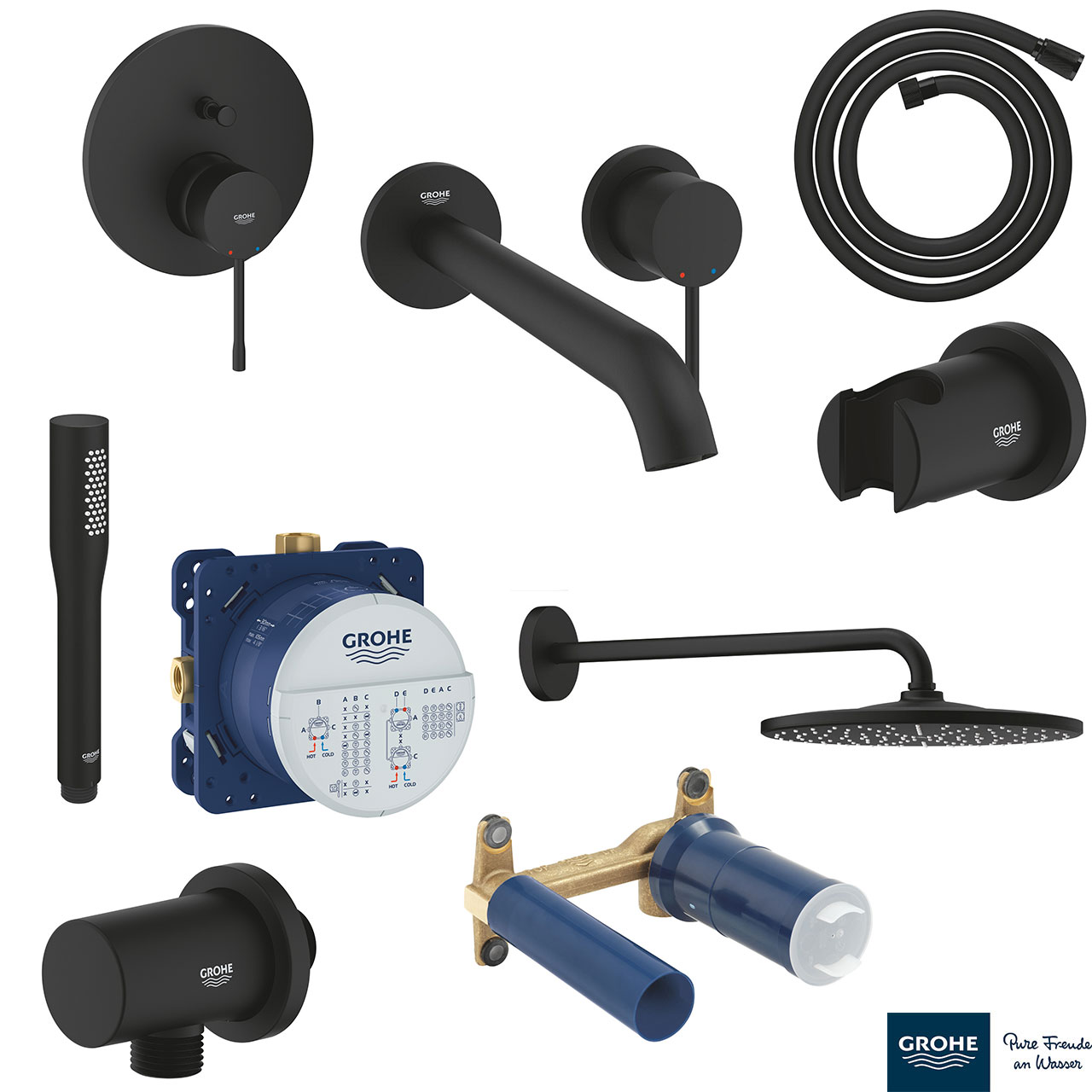 Set0017 ESSENCE NEW ΣΕΤ ΓΙΑ ΝΙΠΤΗΡΑ ΜΕ ΜΠΑΤΑΡΙΑ ΔΥΟ ΟΠΩΝ 29193KF1 GROHE - Image 1