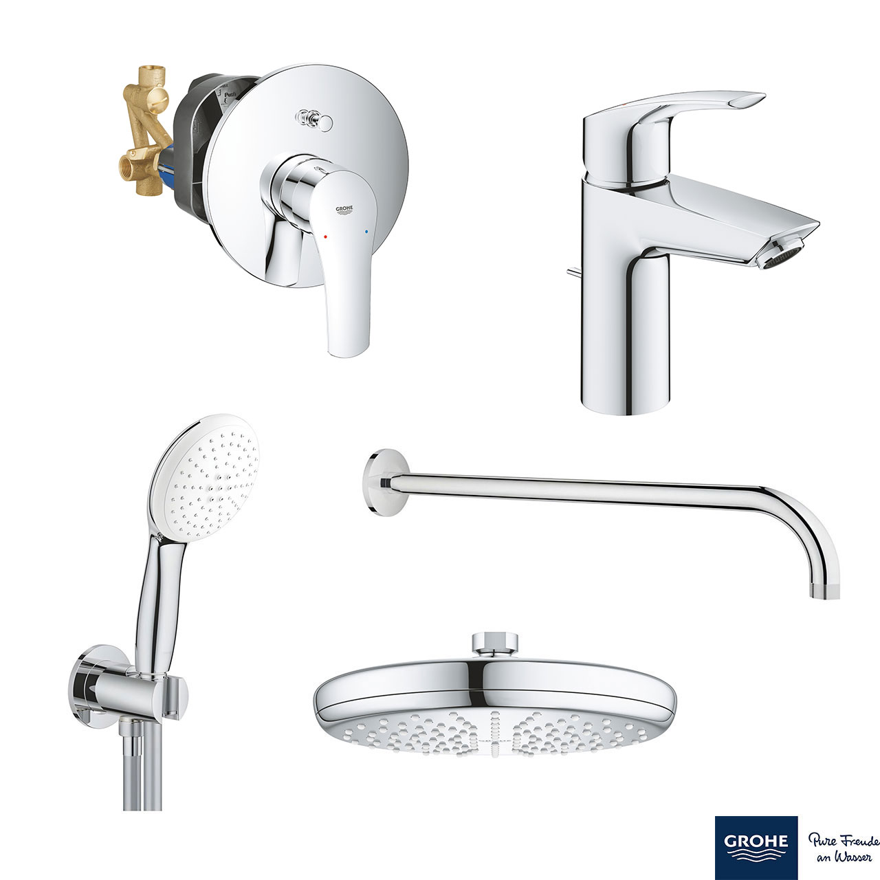 Set0033 EUROSMART ΣΕΤ ΓΙΑ ΝΙΠΤΗΡΑ ΜΕ ΜΠΑΤΑΡΙΑ 1/2″ S-ΜΕΓΕΘΟΣ 33265003 GROHE - Image 1