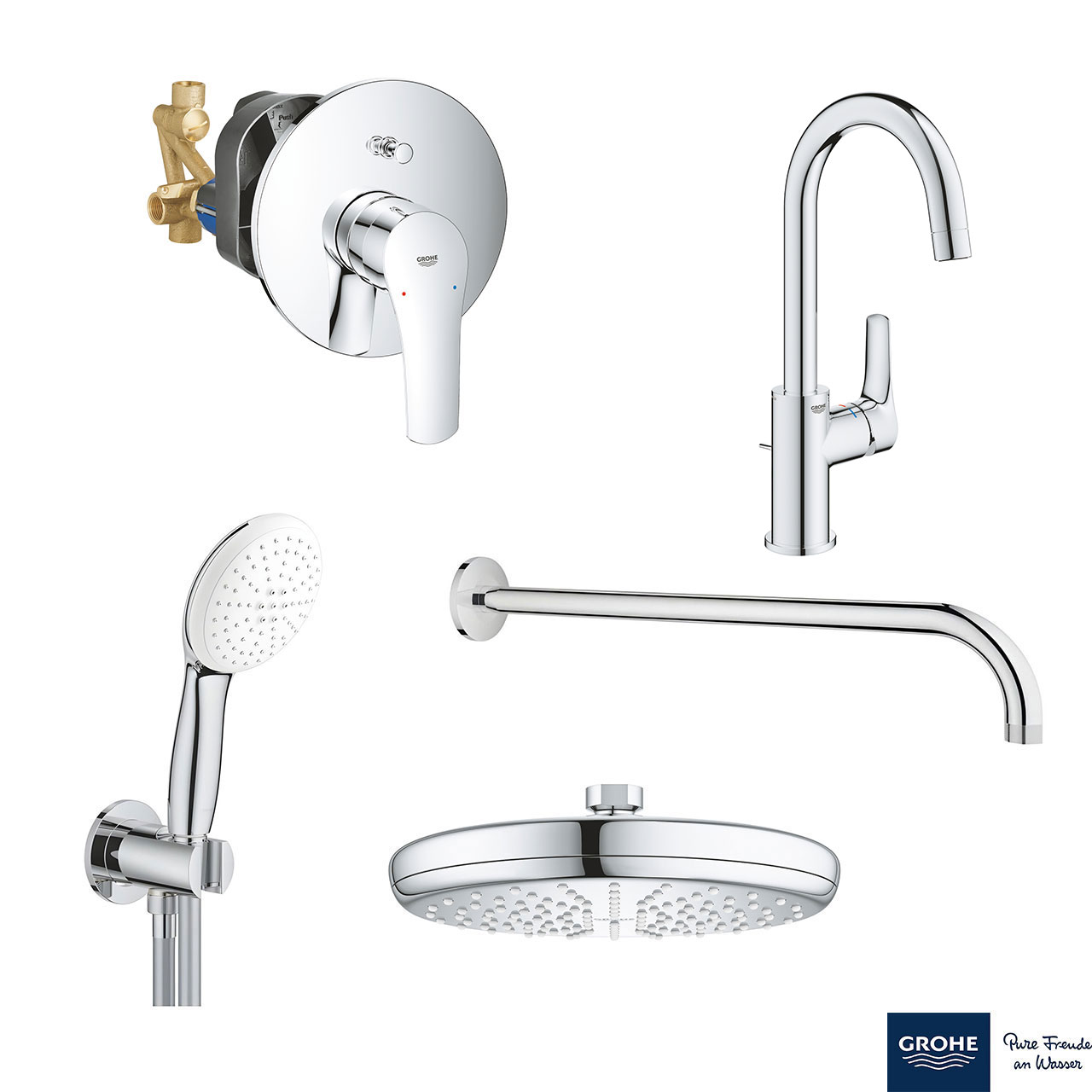 Set0035 EUROSMART ΣΕΤ ΓΙΑ ΝΙΠΤΗΡΑ ΜΕ ΜΠΑΤΑΡΙΑ 1/2″ L-ΜΕΓΕΘΟΣ 23537003 GROHE - Image 1
