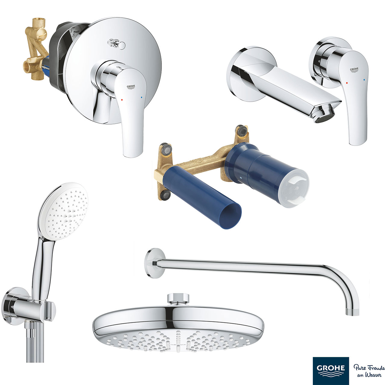 Set0036 EUROSMART ΣΕΤ ΓΙΑ ΝΙΠΤΗΡΑ ΜΕ ΜΠΑΤΑΡΙΑ ΔΥΟ ΟΠΩΝ 1/2″ S-ΜΕΓΕΘΟΣ 29337003 GROHE - Image 1