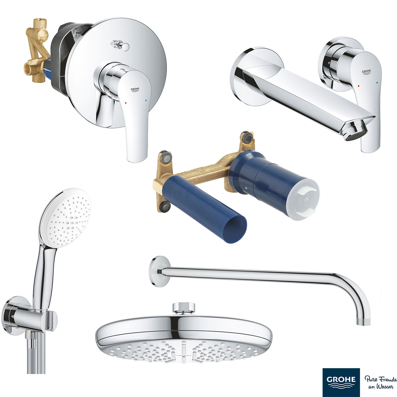 Set0037 EUROSMART ΣΕΤ ΓΙΑ ΝΙΠΤΗΡΑ ΜΕ ΜΠΑΤΑΡΙΑ ΔΥΟ ΟΠΩΝ 1/2″ M-ΜΕΓΕΘΟΣ 29338003 GROHE - Image 1