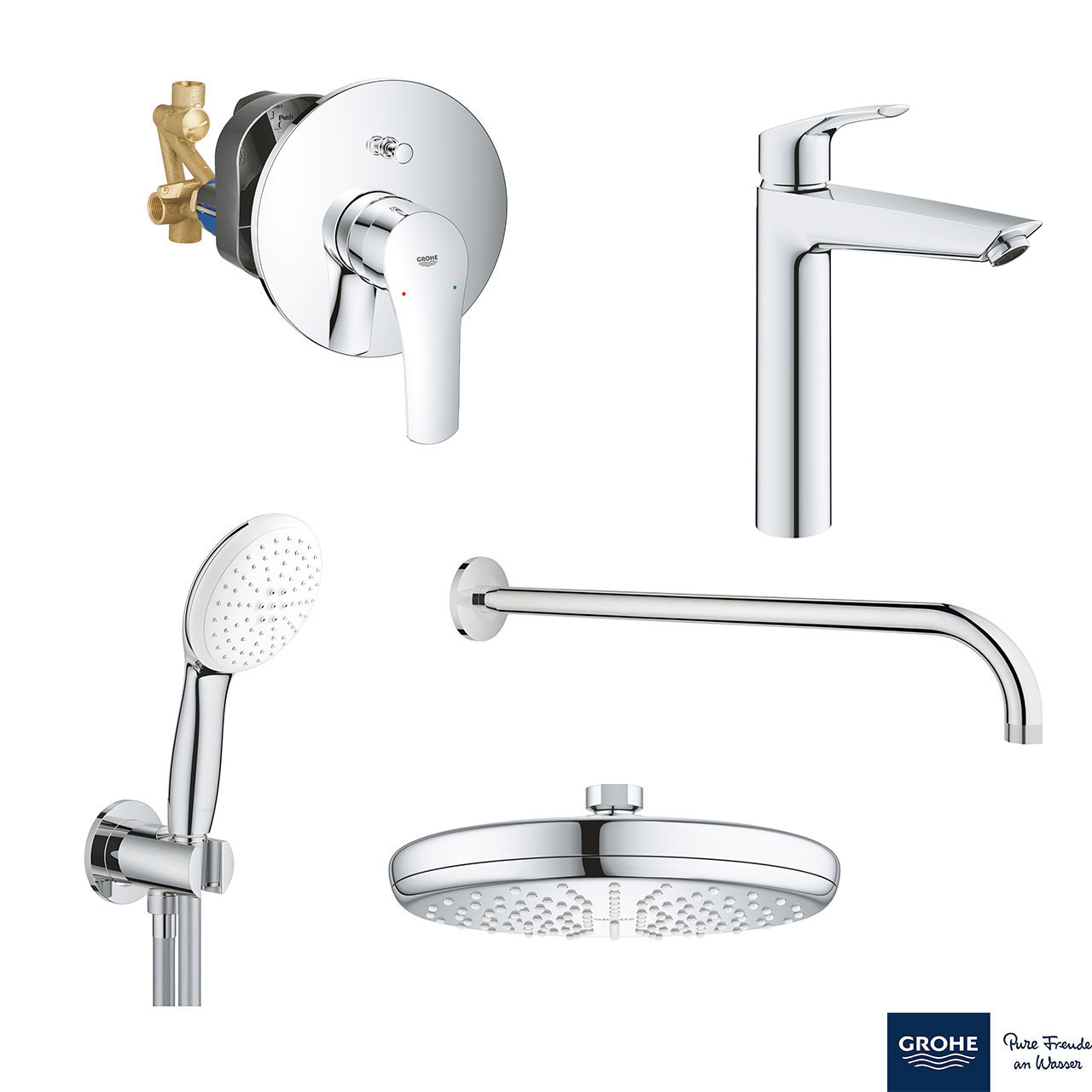 Set0038 EUROSMART ΣΕΤ ΓΙΑ ΝΙΠΤΗΡΑ ΜΕ ΜΙΚΤΗ 1/2″ XL-ΜΕΓΕΘΟΣ 23971003 GROHE - Image 1