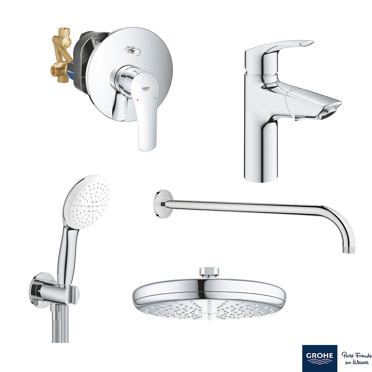 Set0039 EUROSMART ΣΕΤ ΓΙΑ ΝΙΠΤΗΡΑ ΜΕ ΜΠΑΤΑΡΙΑ 1/2″ M-ΜΕΓΕΘΟΣ 23976003 GROHE - Image 1