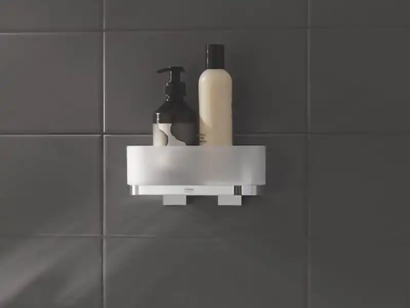 Σπογγοθήκη GROHE σε χώρο ντους σύγχρονου μπάνιου