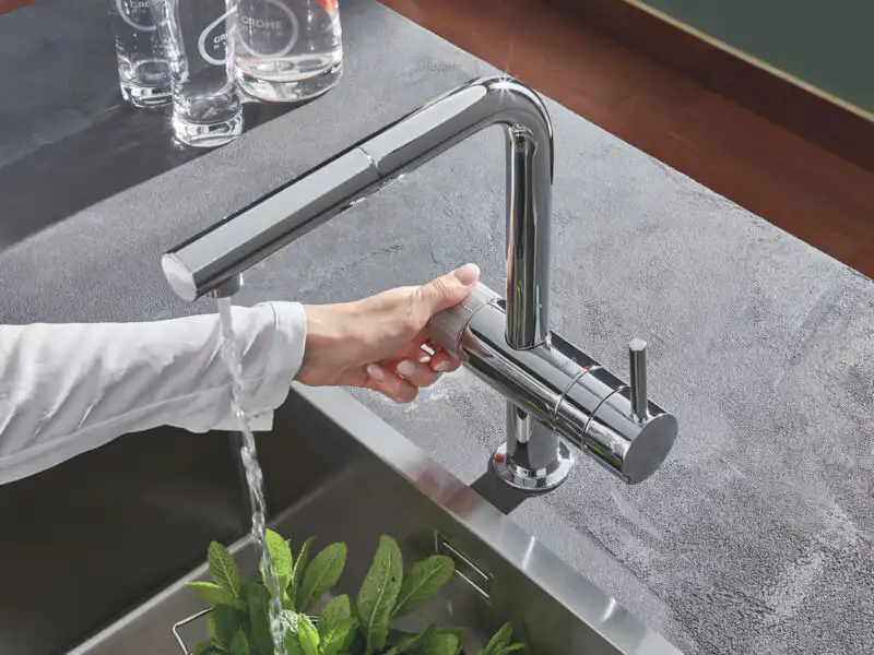 Τρίοδη μπαταρία GROHE με σύστημα φιλτραρισμένου νερού