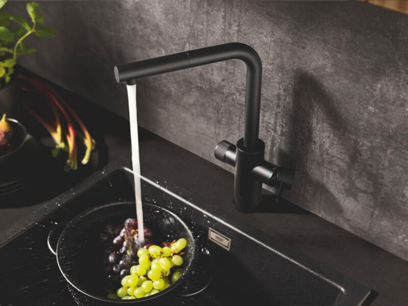 Τρίοδη μπαταρία κουζίνας GROHE με φίλτρο νερού