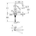 VITALIO COMFORT 250 FLEX ΕΠΙΤΟΙΧΟ ΣΥΣΤΗΜΑ ΝΤΟΥΣ ΜΕ ΔΙΑΝΟΜΕΑ ΧΡΩΜΕ 26698001 GROHE - Image 3