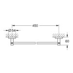 START ΠΕΤΣΕΤΟΘΗΚΗ 45CM ΧΡΩΜΕ 41197000 GROHE - Image 2