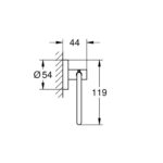 START TOILET PAPER HOLDER CHROME 41200000 GROHE - Image 2
