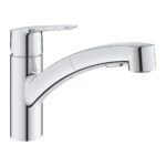 START SINGLE-LEVER SINK MIXER WITH PULL-OUT SPOUT 1/2″ CHROME 30307001 GROHE